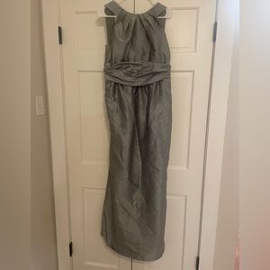 Gray taffeta silk formal dress gown. Worn once for a wedding. Size 14